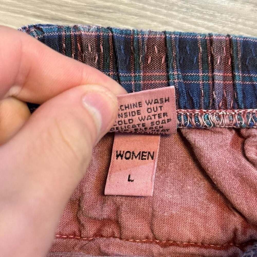 Vintage Gramicci Plaid 100% Cotton Hiking Shorts Women's Large - Picture 5 of 8